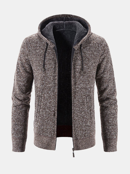 Man Zip Up Hooded Sweater - Naturzy