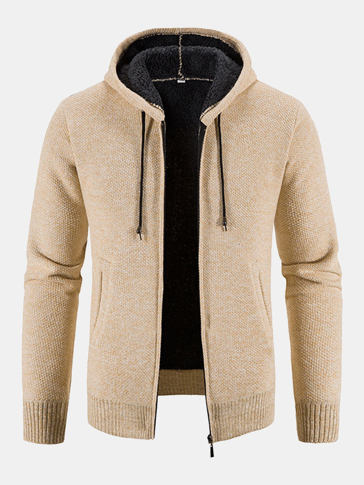 Man Zip Up Hooded Sweater - Naturzy