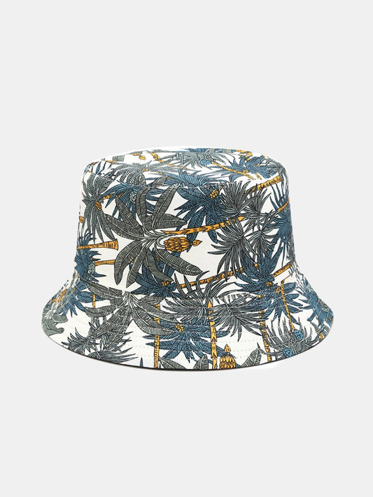 Double Side Reversible Palm Tree Pattern Bucket Hat - Naturzy