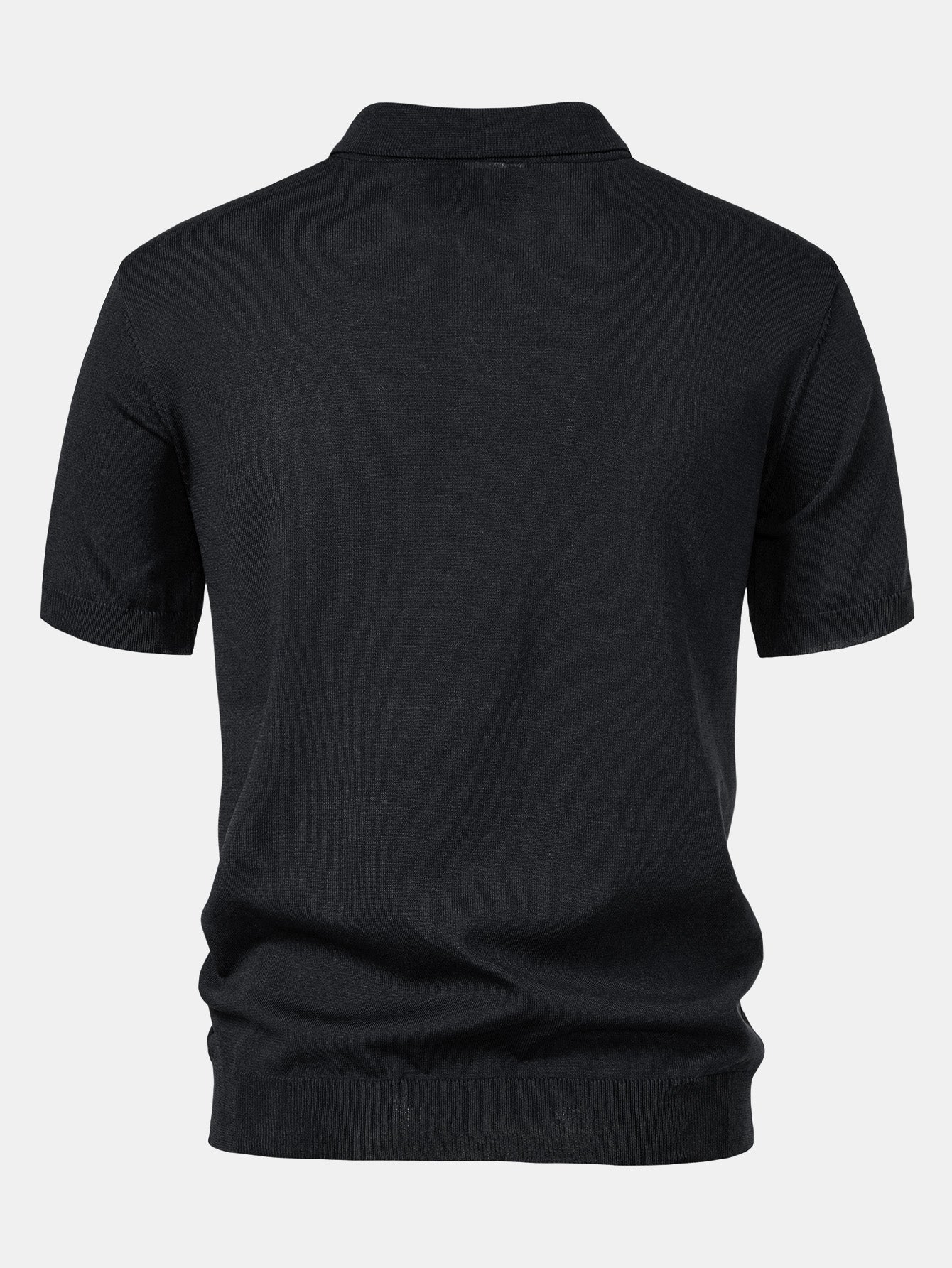 Stripe Jacquard Knit Polo Shirt - Naturzy