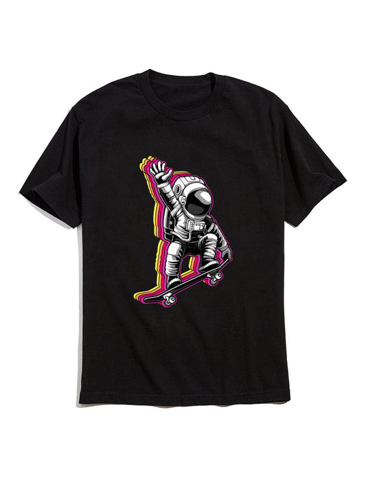 Skateboard Astronaut Graphic T-Shirts - Naturzy