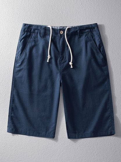 Linen Cotton Blend 11" Shorts - Naturzy