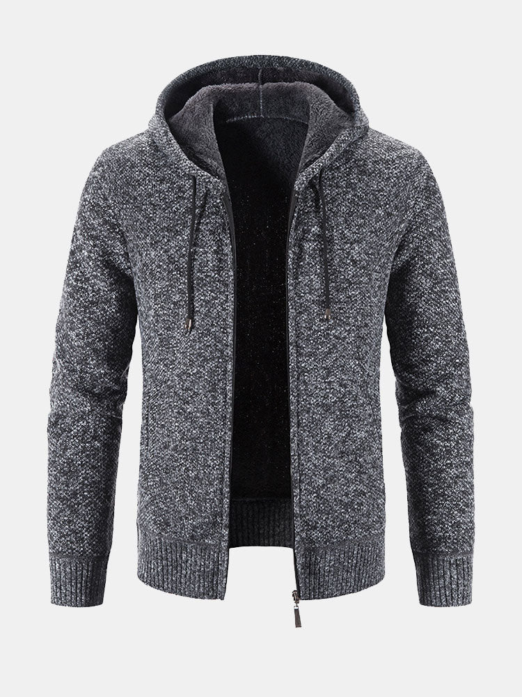 Man Zip Up Hooded Sweater - Naturzy