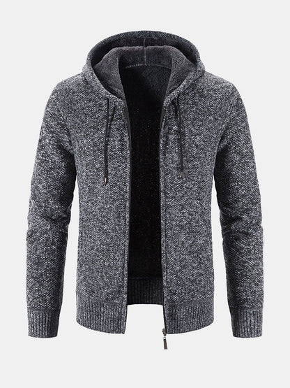 Man Zip Up Hooded Sweater - Naturzy