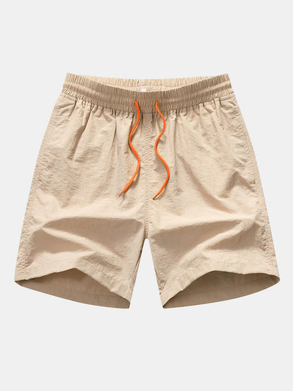 Man Mid Length Drawstring Swim Shorts - Naturzy