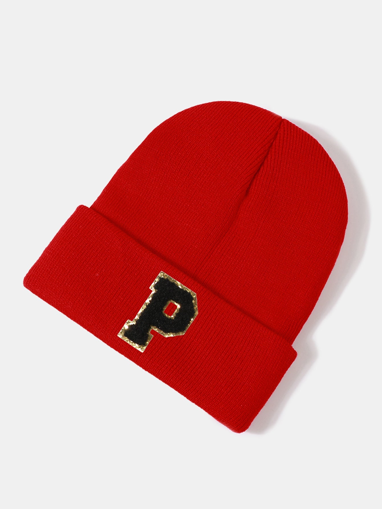 1pc Letter  A-Z Warm Knit Beanie Hat - Naturzy