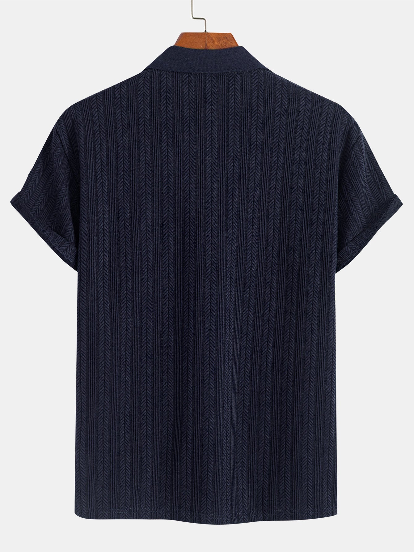 Textured Zipper Polo - Naturzy
