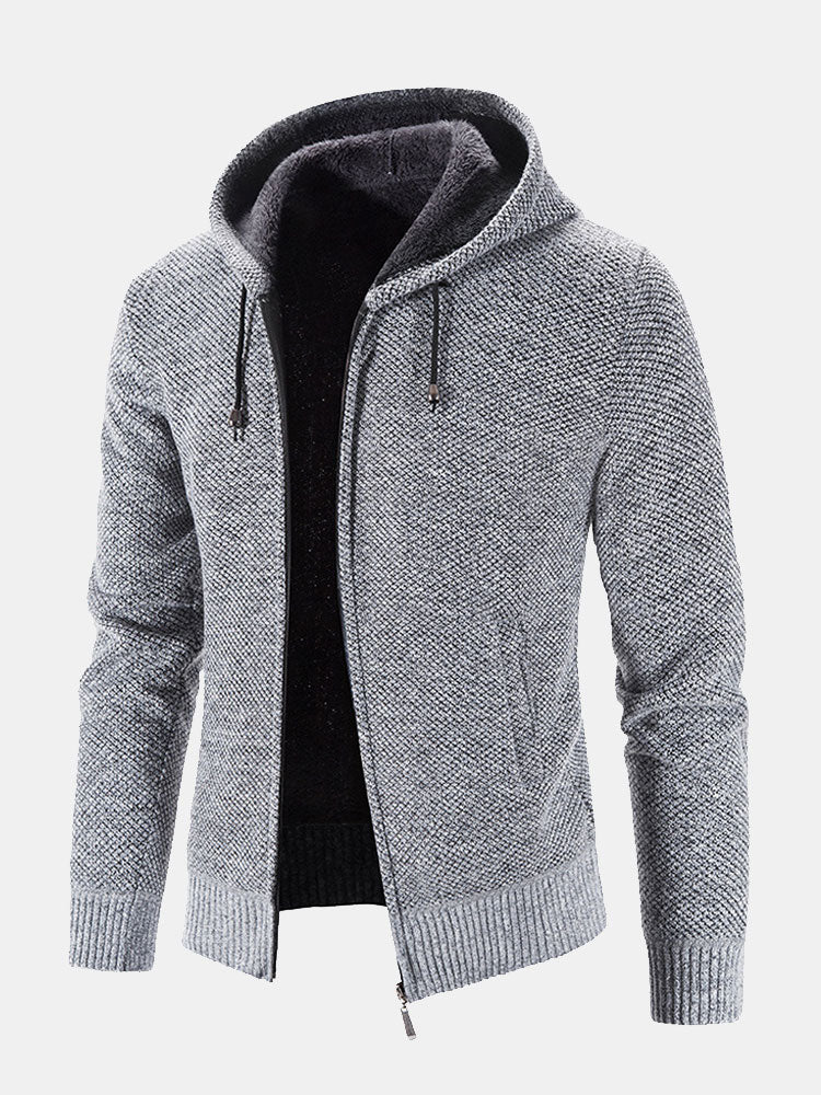 Man Zip Up Hooded Sweater - Naturzy