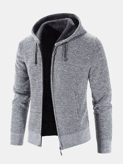Man Zip Up Hooded Sweater - Naturzy