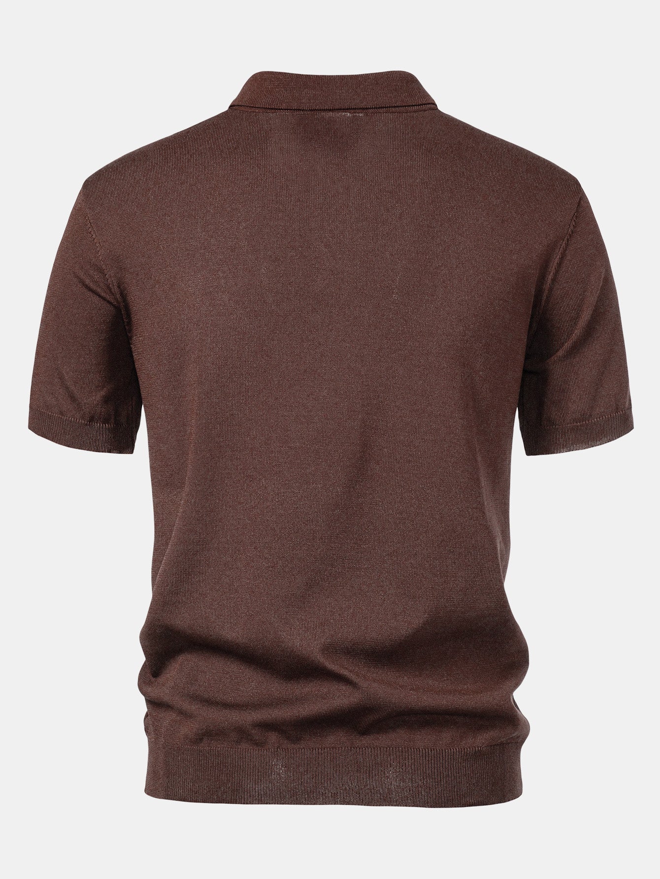 Stripe Jacquard Knit Polo Shirt - Naturzy