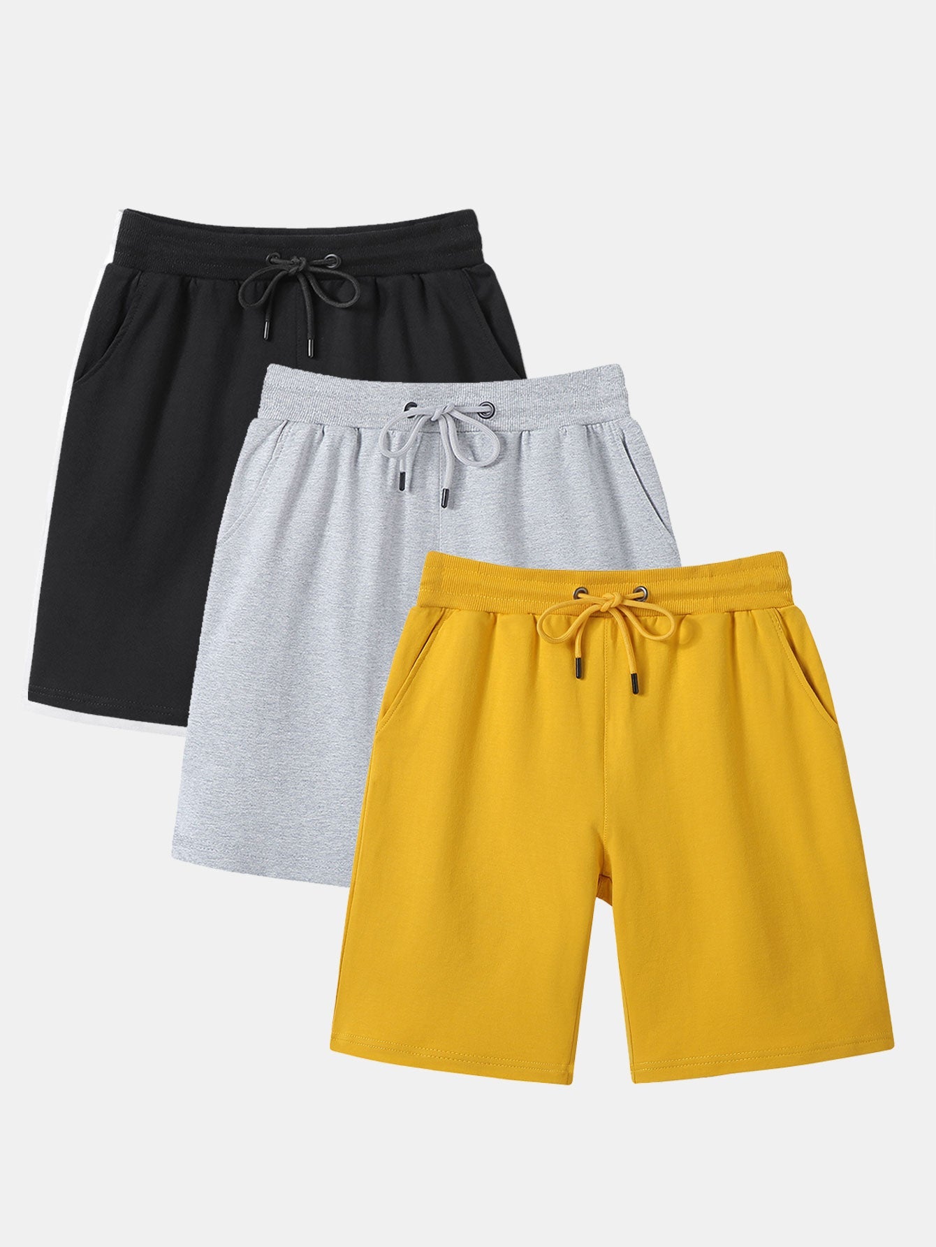 3 Pieces Mid Length Shorts - Naturzy