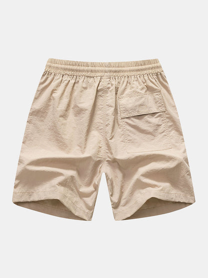 Man Mid Length Drawstring Swim Shorts - Naturzy