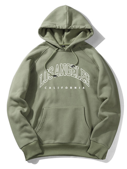 Los Angeles Letter Graphic Hoodies - Naturzy