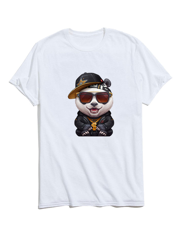 Hip-pop Panda Graphic T-Shirts - Naturzy