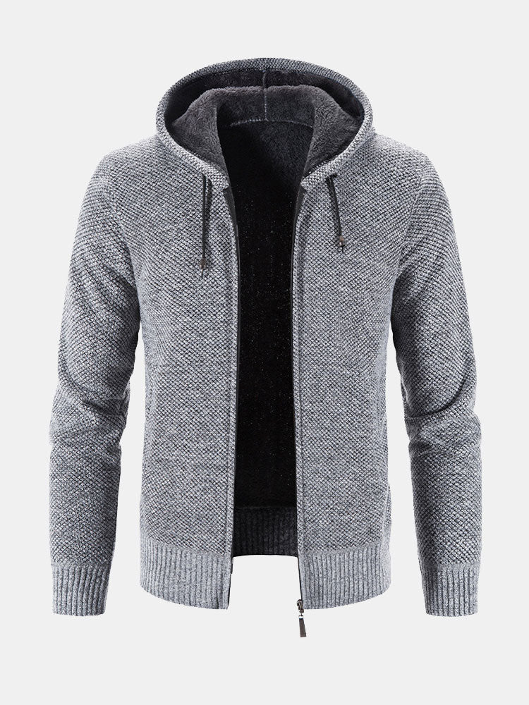 Man Zip Up Hooded Sweater - Naturzy