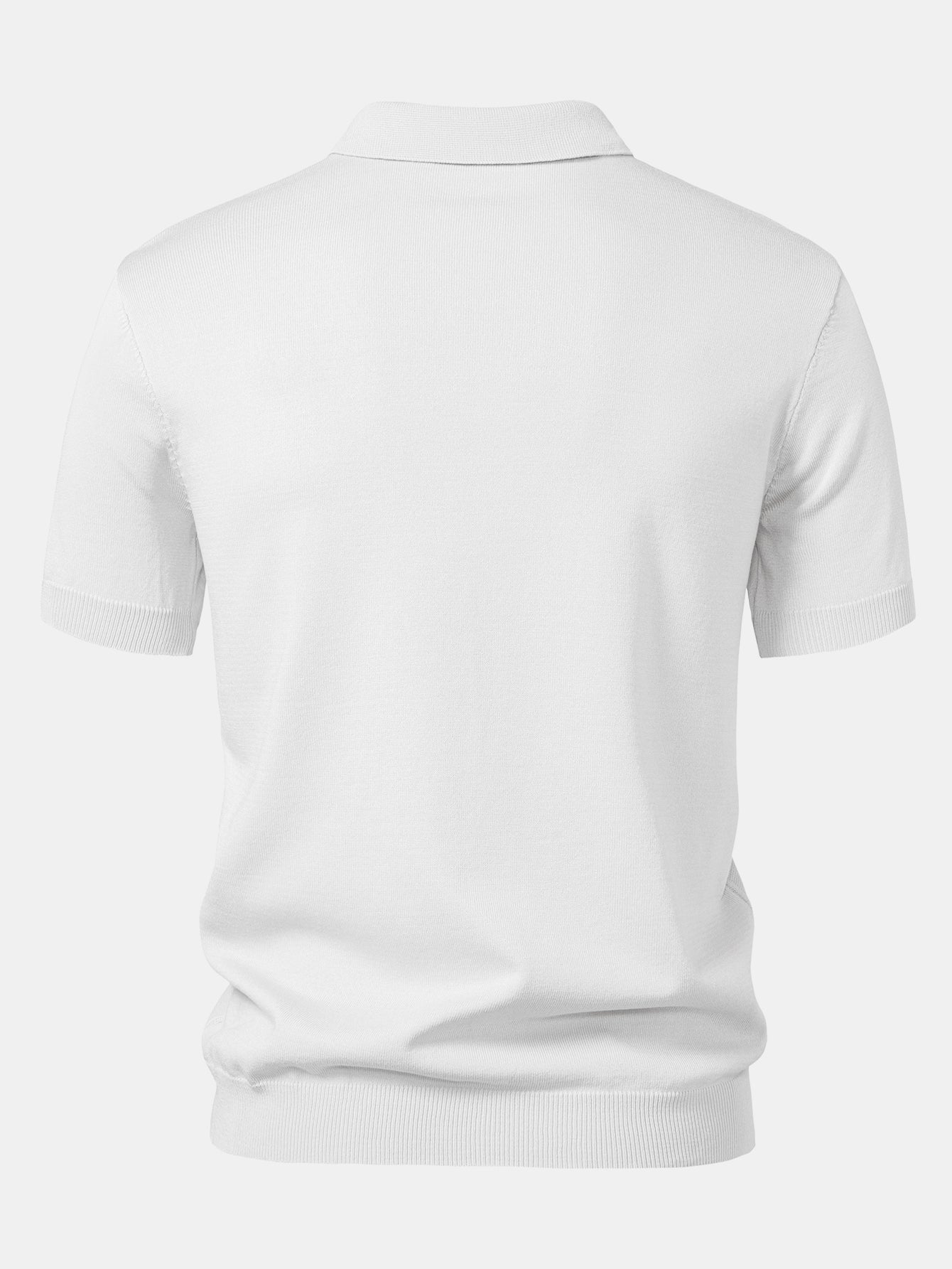 Stripe Jacquard Knit Polo Shirt - Naturzy