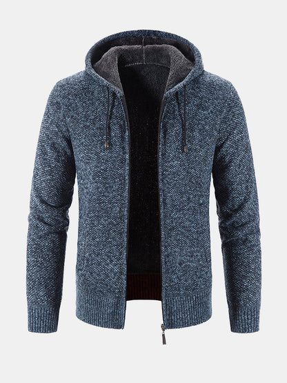 Man Zip Up Hooded Sweater - Naturzy