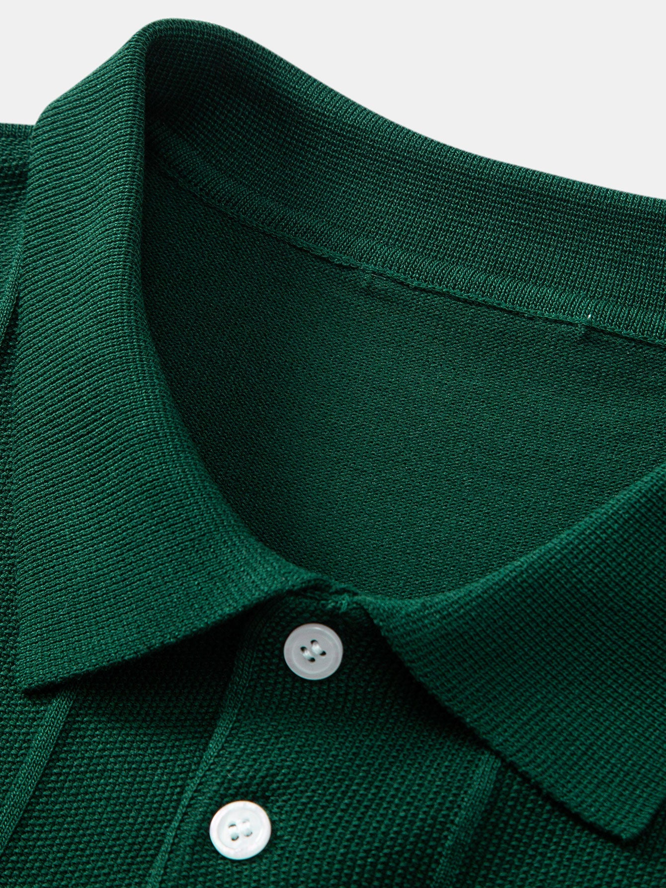 Stripe Jacquard Knit Polo Shirt - Naturzy