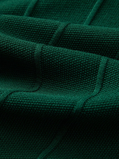 Stripe Jacquard Knit Polo Shirt - Naturzy