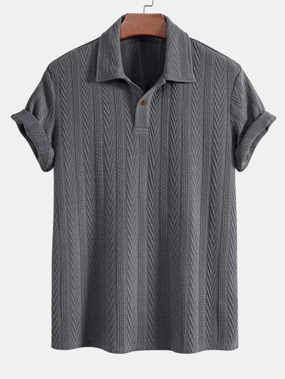 Short Sleeve Jacquard Polo - Naturzy