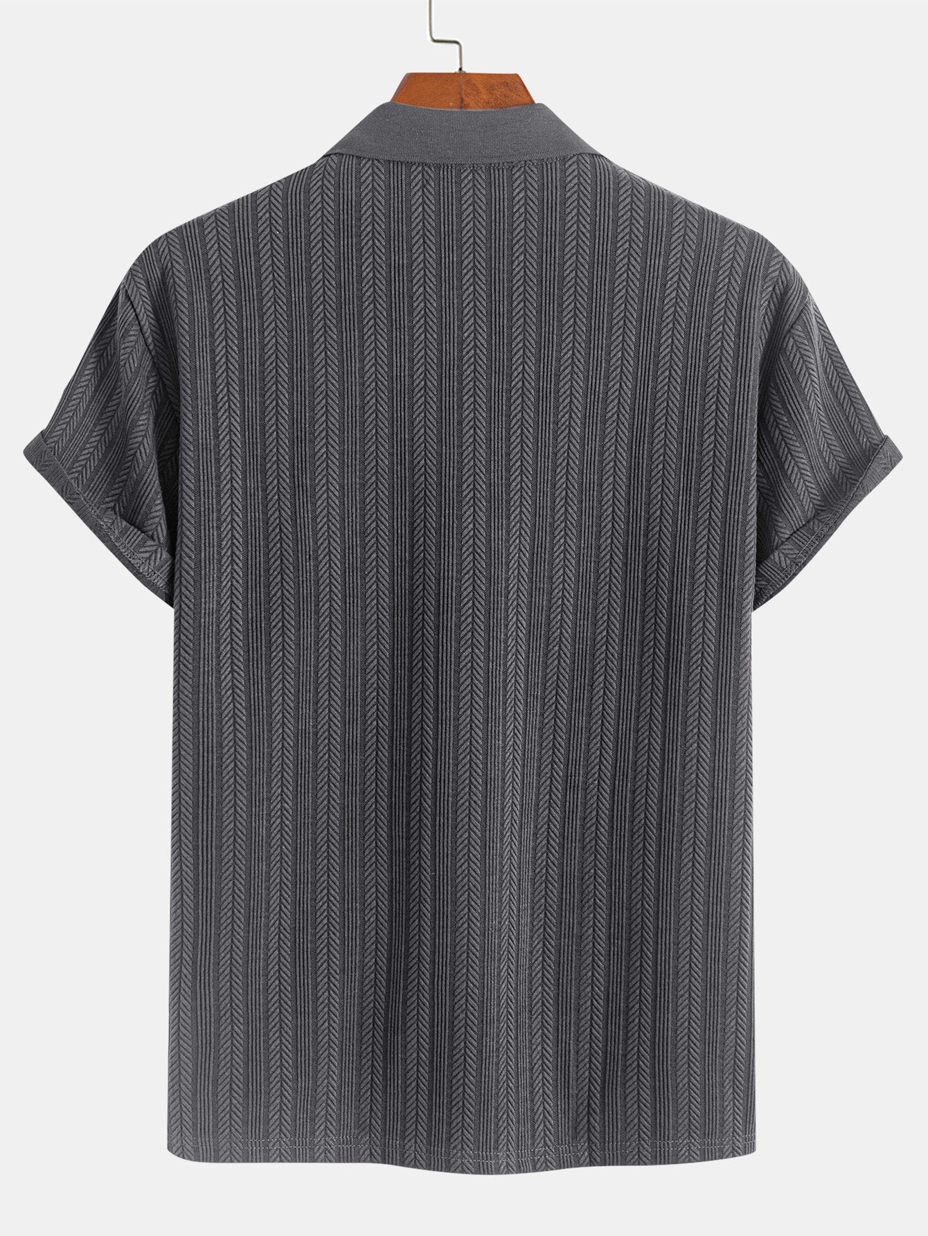Textured Zipper Polo - Naturzy