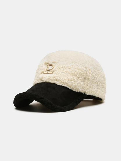 Plush Winter Warm Letter Baseball Cap - Naturzy