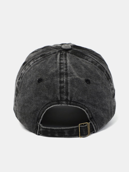 Skull Embroidery Pattern Vintage Distressed Washable Baseball Cap - Naturzy