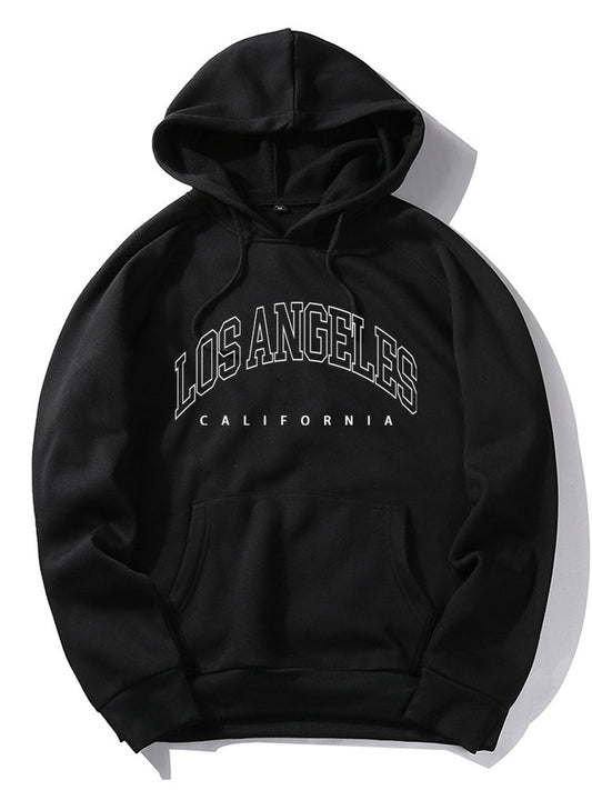 Los Angeles Letter Graphic Hoodies - Naturzy