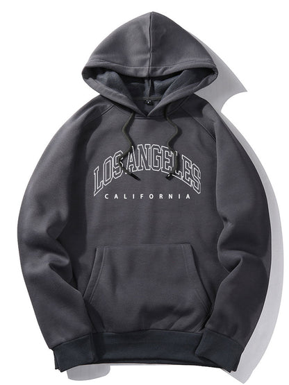 Los Angeles Letter Graphic Hoodies - Naturzy