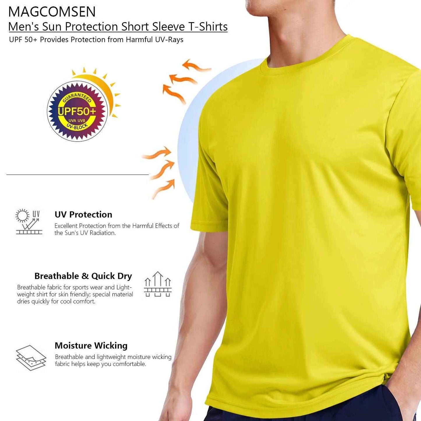 Men's UPF 50+ Quick-Dry Workout Shirts