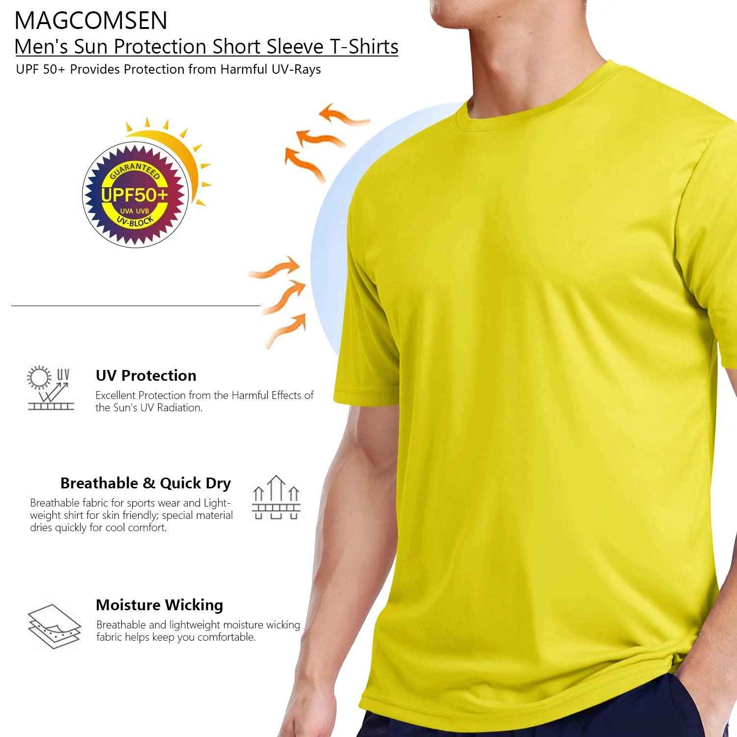 Men's UPF 50+ Quick-Dry Workout Shirts