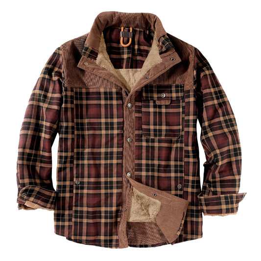 Plaid Casual Jacket-Fashionable Zipper Coat - Naturzy
