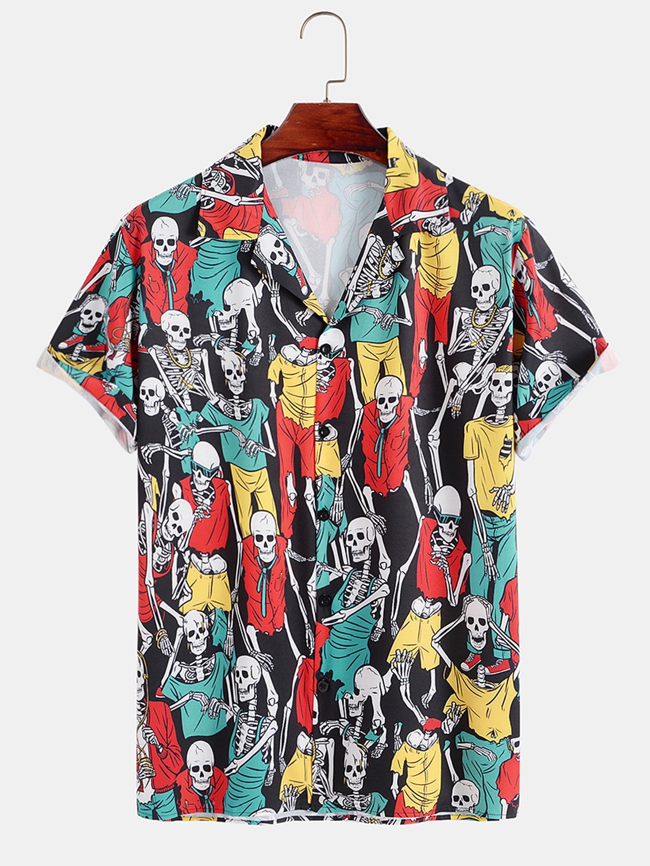 Skeleton Print Shirt - Naturzy