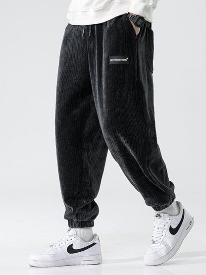 Corduroy Drawstring Pants - Naturzy