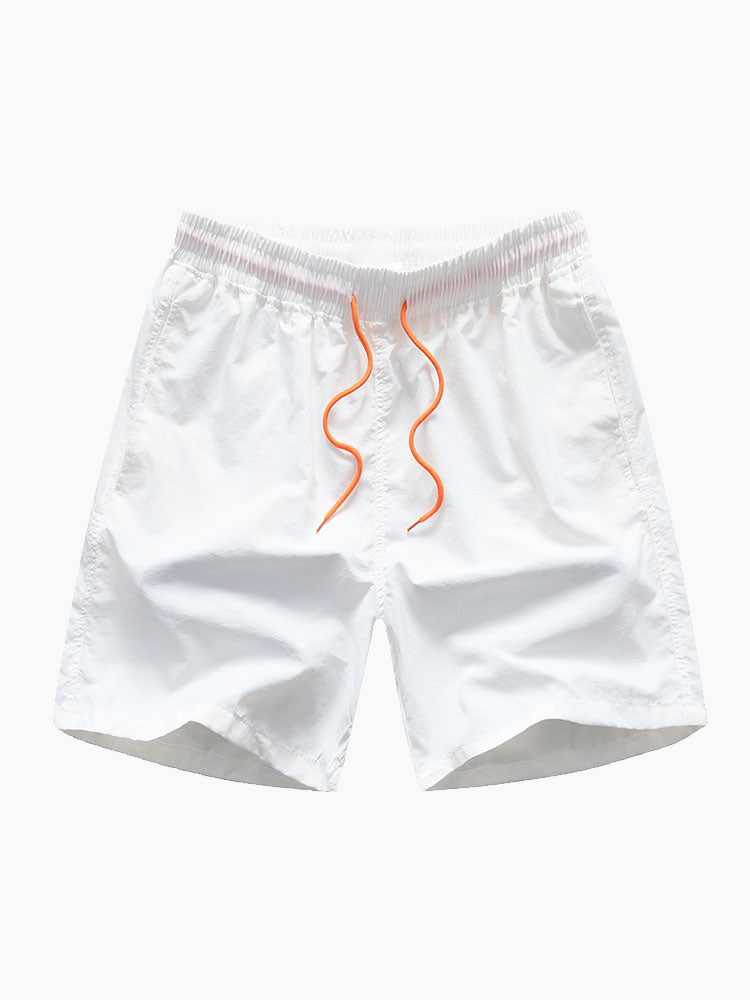 Man Mid Length Drawstring Swim Shorts - Naturzy