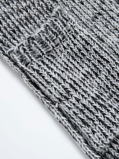 Long Line Horn Buckle Hooded Knitted Cardigan - Naturzy