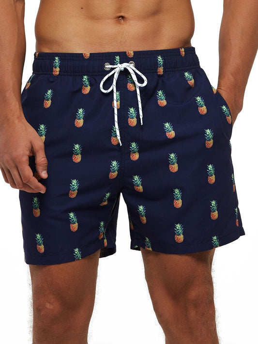 Pineapple Print Swim Shorts - Naturzy