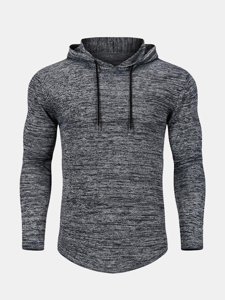 Slim Fit Knit Hooded Sweater - Naturzy