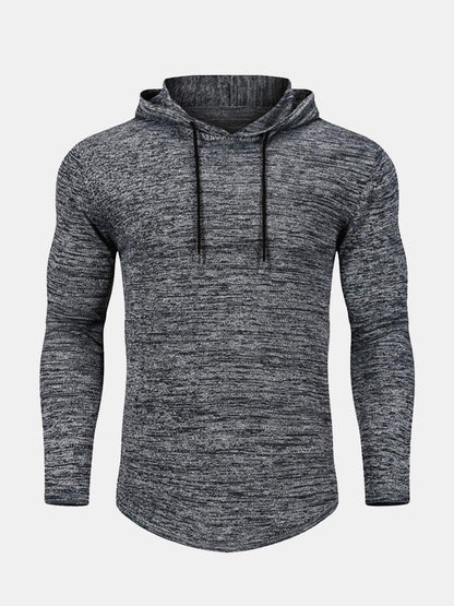 Slim Fit Knit Hooded Sweater - Naturzy