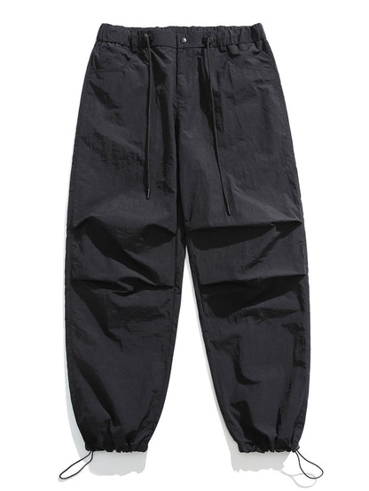 Elastic Waist Parachute Pants - Naturzy