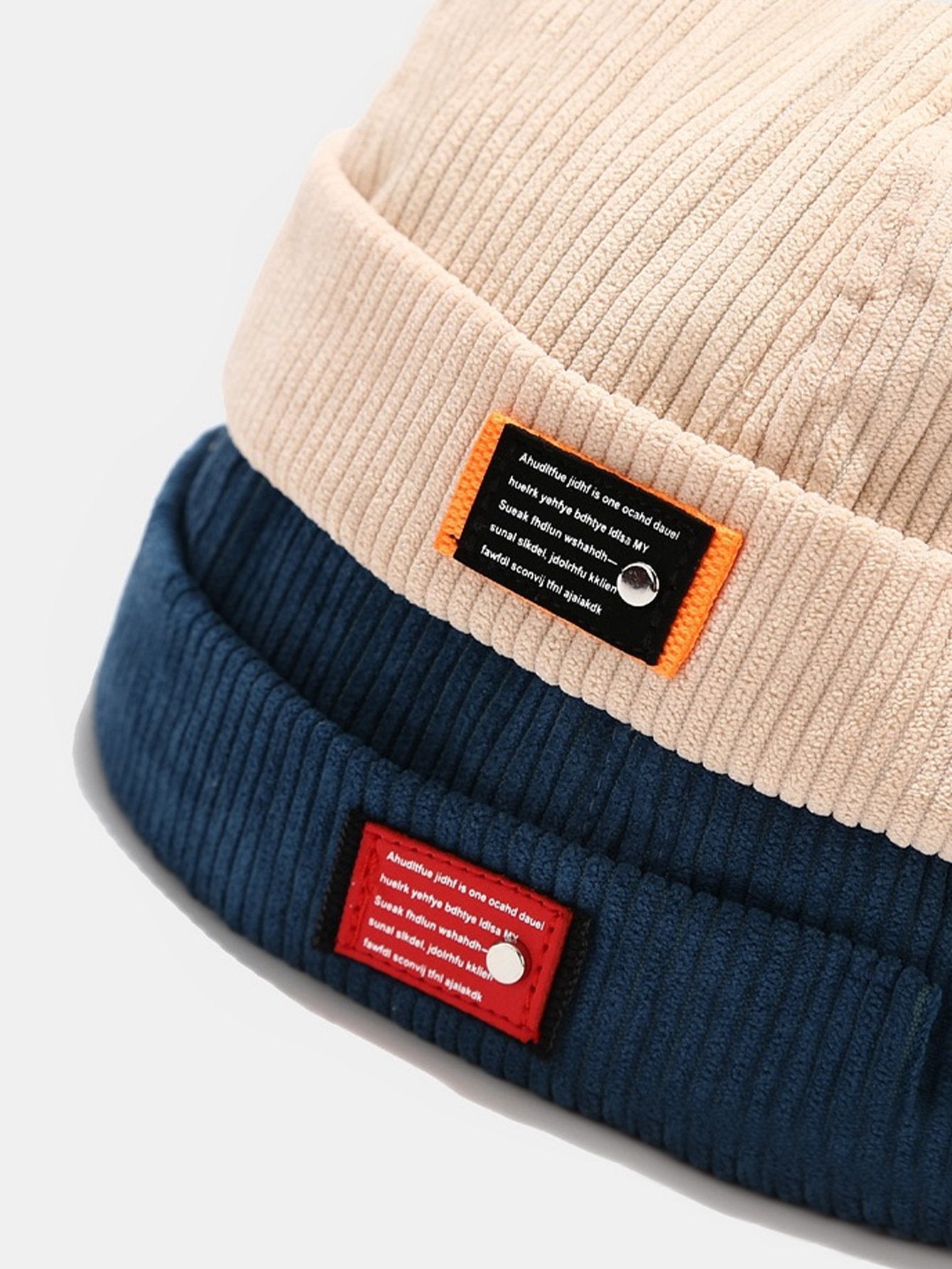 Japanese Harajuku Style Corduroy Brimless Hat - Naturzy