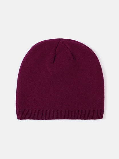 2 Pieces Solid Color Outdoor Cycling Warm Knit Beanie Hat - Naturzy