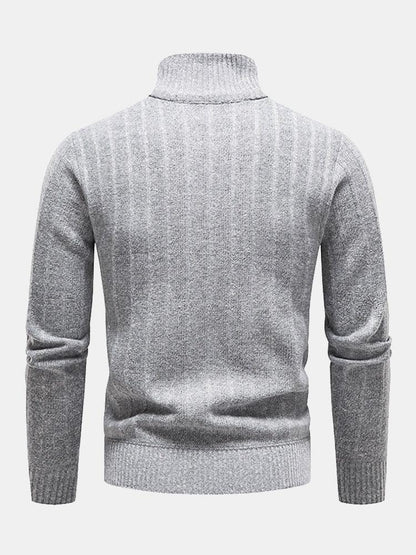 Textured Quarter Zip Sweater - Naturzy