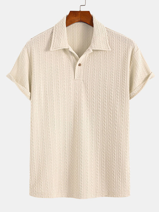 Textured Jacquard Polo - Naturzy