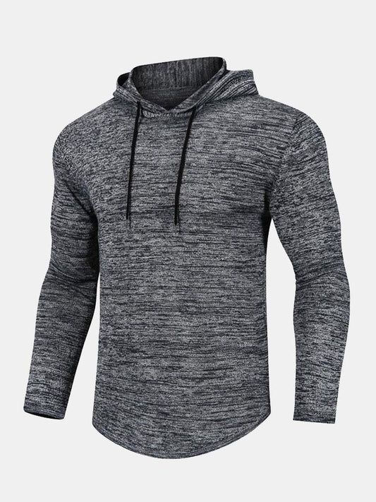 Slim Fit Knit Hooded Sweater - Naturzy
