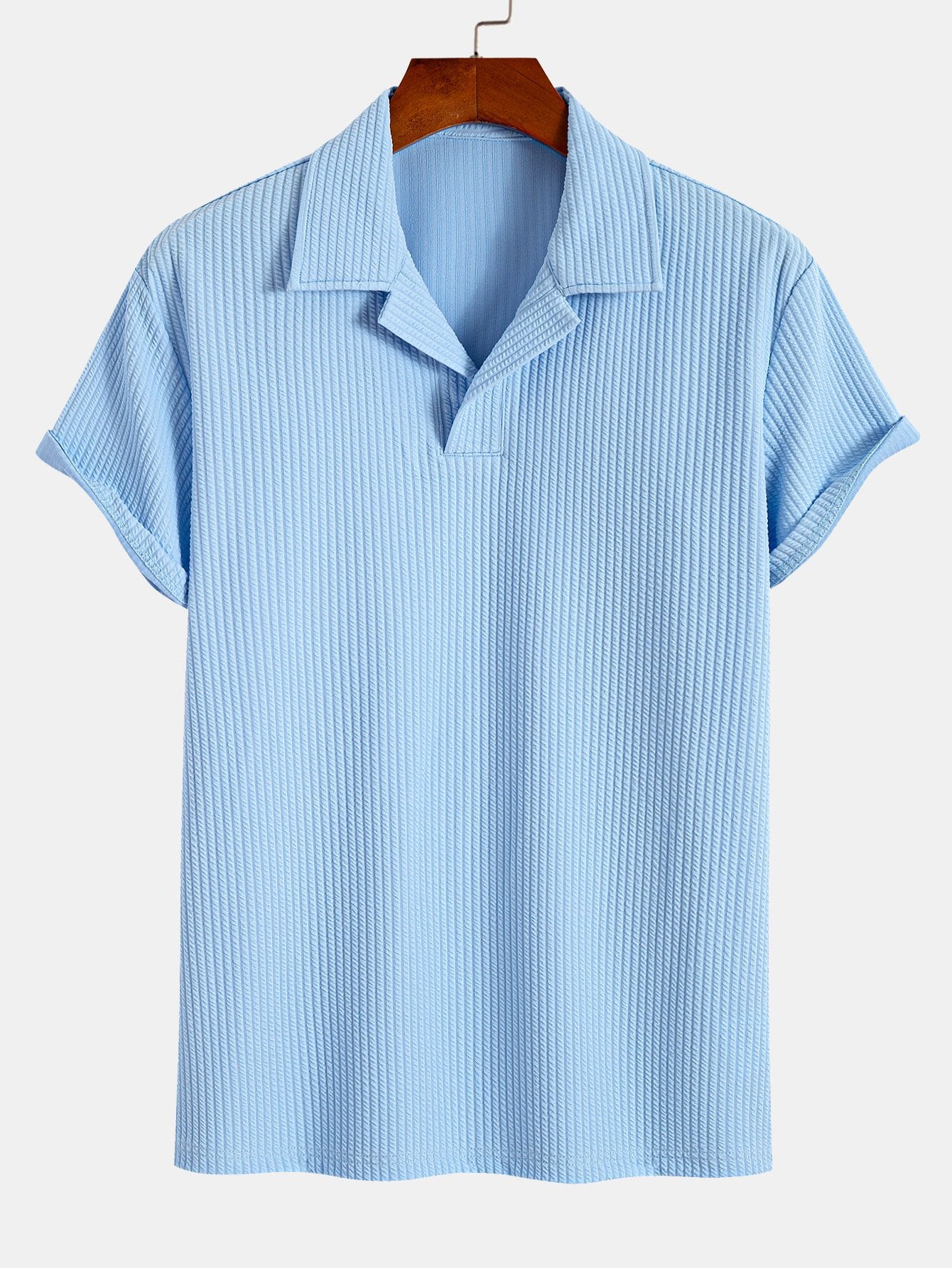 Ribbed Cuban Collar Polo - Naturzy