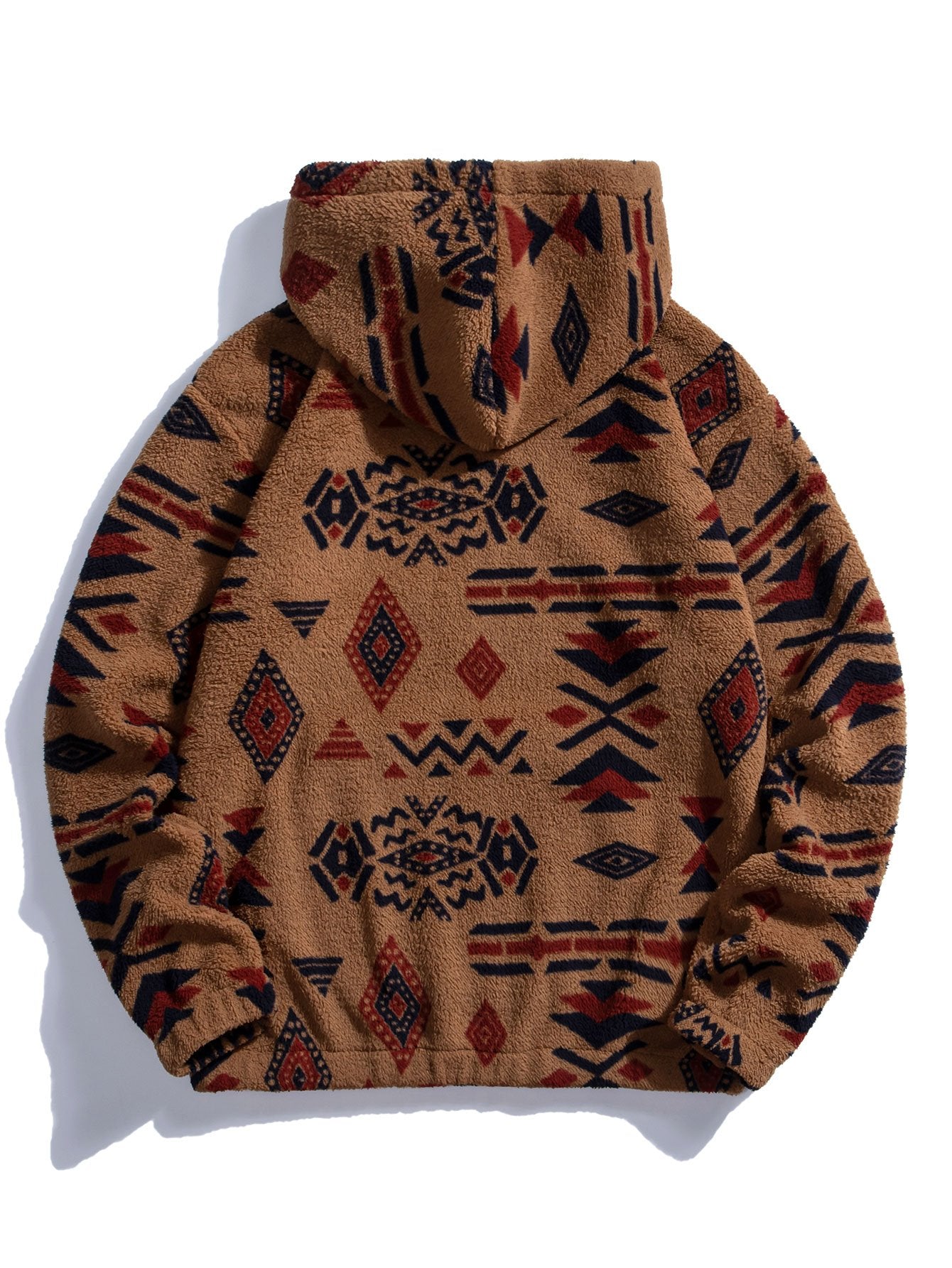 Aztec Print Teddy Hoodie - Naturzy