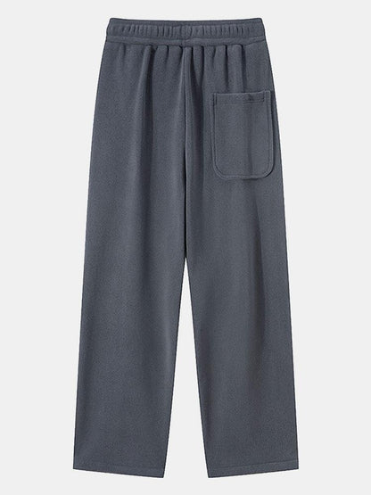 3 Pieces Polar Fleece Loose Fit Straight Leg Pants - Naturzy
