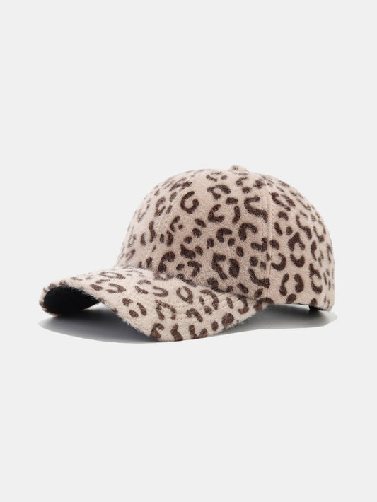 Leopard Pattern Plush Baseball Cap - Naturzy