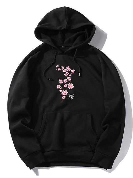 Cherry Blossoms Print Hoodie - Naturzy